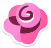 Lifelog artwork of a red anniversary rose from Pikmin Bloom.