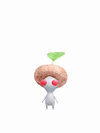 An animation of a White Pikmin with a Donut from Pikmin Bloom.