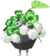 A Rock Park Decor Pikmin with Four-Leaf Clover decor from Pikmin Bloom.