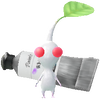 A White Special Decor Pikmin with Paint decor from Pikmin Bloom.