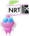 A Winged Airport Decor Pikmin with Luggage Tag decor from Pikmin Bloom.