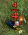 Olimar lying down and being carried in Pikmin.