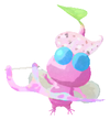 Lifelog artwork of a Winged Pharmacy Decor Pikmin with Toothbrush (Rare) decor from Pikmin Bloom.