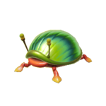 Icon for the Iridescent Flint Beetle, from Pikmin 4&#39;s Piklopedia.
