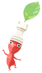 Lifelog artwork of a Red Special Decor Pikmin with Chess Piece decor from Pikmin Bloom.