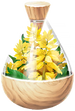 A full jar of yellow salvia petals from Pikmin Bloom.