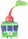A red Decor Pikmin with the Station costume.