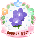 Bellflower Community Day badge from Pikmin Bloom.