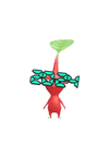 An animation of a Red Pikmin with 2024 Glasses from Pikmin Bloom