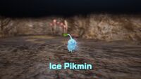 A screenshot of Pikmin 4 introducing Ice Pikmin.