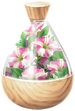 A full jar of red petunia petals from Pikmin Bloom.