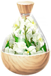 A full jar of white canna lily petals from Pikmin Bloom.