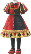 Red Playing Card themed dress from Pikmin Bloom.