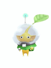 An animation of a Yellow Pikmin with a Koppaite Space Suit from Pikmin Bloom