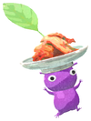 Lifelog artwork of a Purple Korean Restaurant Decor Pikmin with Kimchi decor from Pikmin Bloom.