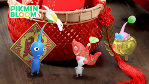 Promotional image for the 2025 Lunar New Year Event in Pikmin Bloom.
