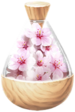 A full jar of white cherry blossom petals from Pikmin Bloom.