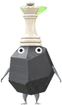 A Rock Special Decor Pikmin with Chess Piece decor from Pikmin Bloom.