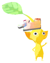 Lifelog artwork of a Yellow Special Decor Pikmin with Puzzle: 2023 Summer Memories decor from Pikmin Bloom.