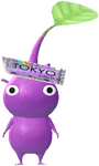 A Purple Station Decor Pikmin with Ticket (Rare) decor from Pikmin Bloom.