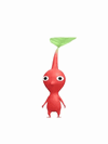 An animation of a Red Pikmin from Pikmin Bloom.