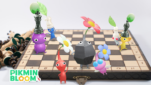 Promotional image for the 2023 Chess Piece Decor Pikmin event.