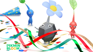 Promotional image for the 2025 New Years Event in Pikmin Bloom.