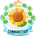 Community Day badge for the Sunflower Community Day.