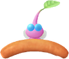 A Winged Special Decor Pikmin with Wurst decor from Pikmin Bloom.