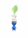 An animation of a Blue Pikmin with a White Chess Piece from Pikmin Bloom