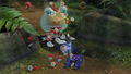 Pikmin attacking a Red Bulborb in the E3 2012 trailer for Pikmin 3.