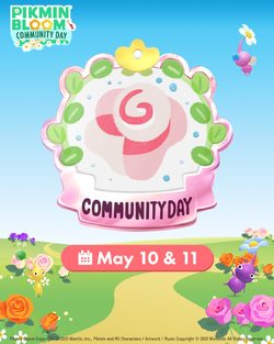 Promotional image for the May 2025 Community Day.