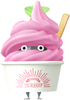 A Rock Special Decor Pikmin with Ice Cream: Classic decor from Pikmin Bloom.