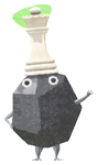Lifelog artwork of a Rock Special Decor Pikmin with Chess Piece decor from Pikmin Bloom.