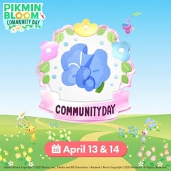 Promotional image for the April 2024 Community Day.