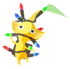Lifelog artwork of a Yellow Appliances Store Decor Pikmin with Fairy Lights decor from Pikmin Bloom.