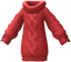 "Cowl Turtleneck Knit Dress (Red)" Mii dress part in Pikmin Bloom.
