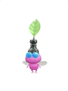An animation of a Winged Pikmin with a Black Chess Piece from Pikmin Bloom