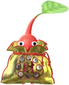 A Red Special Decor Pikmin with Lunar New Year Ornament: Gold decor from Pikmin Bloom.