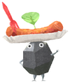 Lifelog artwork of a Rock Special Decor Pikmin with Wurst decor from Pikmin Bloom.