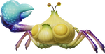 A render of a Peckish Aristocrab from Pikmin 4.