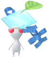 A White Special Decor Pikmin with Reverse Valentine's Day Sticker decor from Pikmin Bloom.