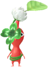Red Decor Pikmin with a Four-Leaf Clover costume.