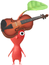 A Red Special Decor Pikmin with Tiny Instrument: Orchestra decor from Pikmin Bloom.