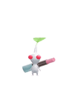 An animation of a White Pikmin with Makeup from Pikmin Bloom