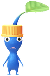 A Blue Corner Store Decor Pikmin with Bottle Cap decor from Pikmin Bloom.