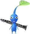 A Blue Special Decor Pikmin with Tiny Instrument: Orchestra decor from Pikmin Bloom.