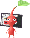 A Red Special Decor Pikmin with Flower Card (Volume 2) decor from Pikmin Bloom.