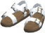 "Casual Sandals (White)" Mii shoes part in Pikmin Bloom. Original filename is icon_of0070_Sho_Sandal1_c02.