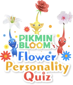 The logo for the Pikmin Bloom Flower Personality Quiz.